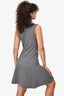 Oscar de la Renta 2009 Grey Wool/Cashmere Flared Sleeveless Mini Dress Size M