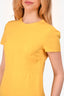 Valentino Yellow Wool/Silk Mini Peplum Dress Size 40