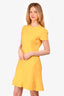Valentino Yellow Wool/Silk Mini Peplum Dress Size 40