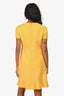 Valentino Yellow Wool/Silk Mini Peplum Dress Size 40