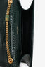 Saint Laurent 2019 Green Croc Embossed Medium Kate Tassel Shoulder Bag