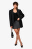 Saint Laurent Black/White Pinstriped Blazer Size 48