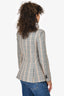 Maje Grey/Yellow Checked Patterned Blazer Jacket Size 38