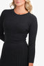 Theory Grey Wool Knit Long Sleeve Sweater Dress Size S