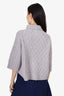 Max Mara Grey Wool/Cashmere Cable Knit Turtleneck Size S