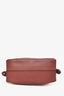 Loewe Burgundy Leather Medium Flamenco Clutch (As Is)