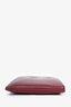 Saint Laurent Burgundy Calypso Small Puff Zip Pouch