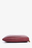 Saint Laurent Burgundy Calypso Small Puff Zip Pouch