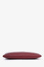 Saint Laurent Burgundy Calypso Small Puff Zip Pouch