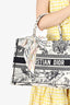 Christian Dior White/Pink Silk Star Print Twilly
