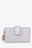 Christian Dior 2017 Silver Metallic Lady Dior Cardholder