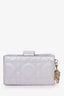 Christian Dior 2017 Silver Metallic Lady Dior Cardholder