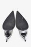 Stuart Weitzman Silver Sparkled Pointed Toe Heels Size 6