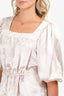 Horses Pink Ruched Long-Sleeve Blouse Size 2