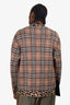 Burberry Brown Leopard Detail Vintage Check Jumper Size L Mens
