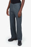 Off-White by Virgil FW18 Grey Wool Wide Leg Pants Size 48 Mens