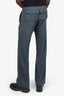Off-White by Virgil FW18 Grey Wool Wide Leg Pants Size 48 Mens