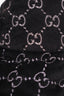 Gucci Black Velvet GG Monogram Bucket Hat