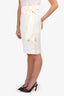 Jean Paul Gaultier White Pleated Bow Pencil Skirt Size 6