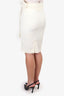 Jean Paul Gaultier White Pleated Bow Pencil Skirt Size 6