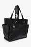 Pre-Loved Chanel™ 2012 Black Leather/Canvas 'Paris Biarritz' Tote Bag