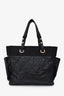 Pre-Loved Chanel™ 2012 Black Leather/Canvas 'Paris Biarritz' Tote Bag