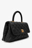 Pre-Loved Chanel™ 2019 Black Caviar Small Coco Top Handle
