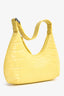 By Far Yellow Yellow Croc Embossed Baby Amber Bag