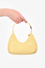 By Far Yellow Yellow Croc Embossed Baby Amber Bag
