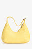 By Far Yellow Yellow Croc Embossed Baby Amber Bag