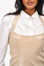 LPA Beige Patent Vinyl 'Mia' Halter Top Size XS