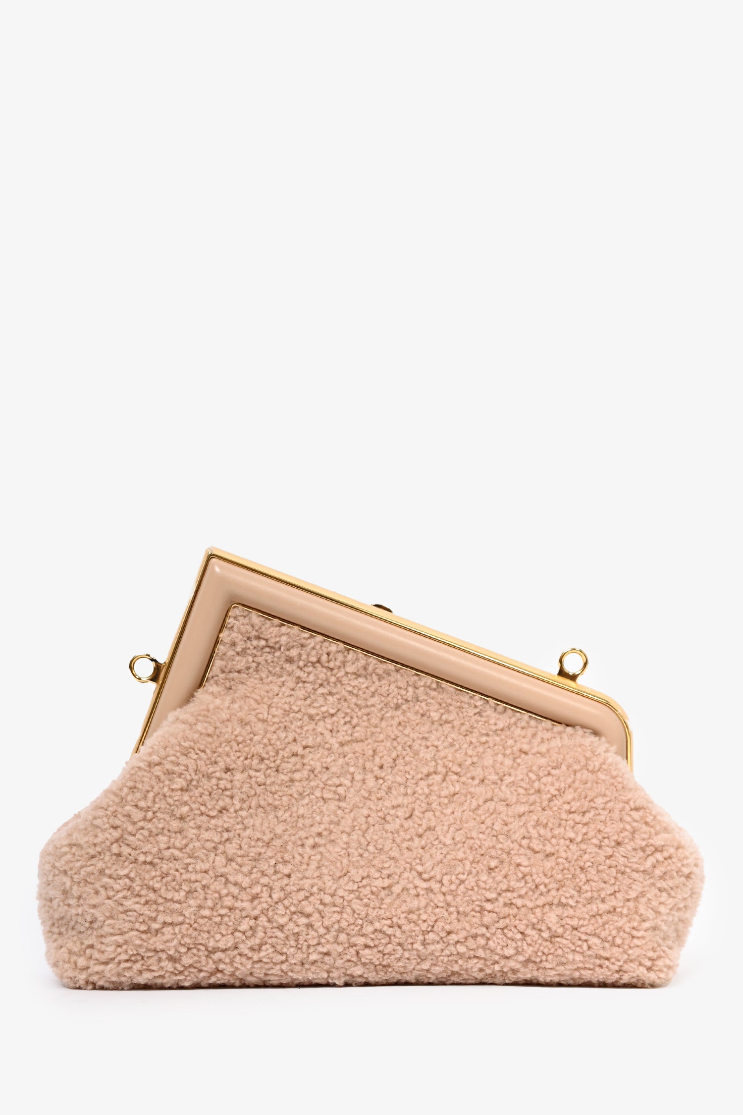 Fendi Pink Shearling Small First Clutch With Strap – Mine & Yours
