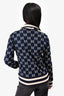Gucci Blue/White GG Monogram Zip-Up Track Jacket Size XS Mens