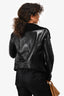 Burberry London Black Shearling Lined Biker Jacket Size 8 US