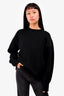 Sacai Black Pullover Sweatshirt With Lace-Up Back Size 3