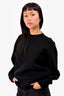 Sacai Black Pullover Sweatshirt With Lace-Up Back Size 3