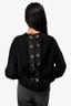 Sacai Black Pullover Sweatshirt With Lace-Up Back Size 3