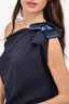 Lanvin 2013 Navy Silk Asymmetrical Dress Size 38