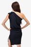 Lanvin 2013 Navy Silk Asymmetrical Dress Size 38