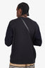 Dries Van Noten Black Satin/Wool Lovat Sweatshirt Size L Mens