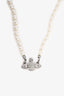 Vivienne Westwood Silver Tone Faux Pearl Choker Necklace