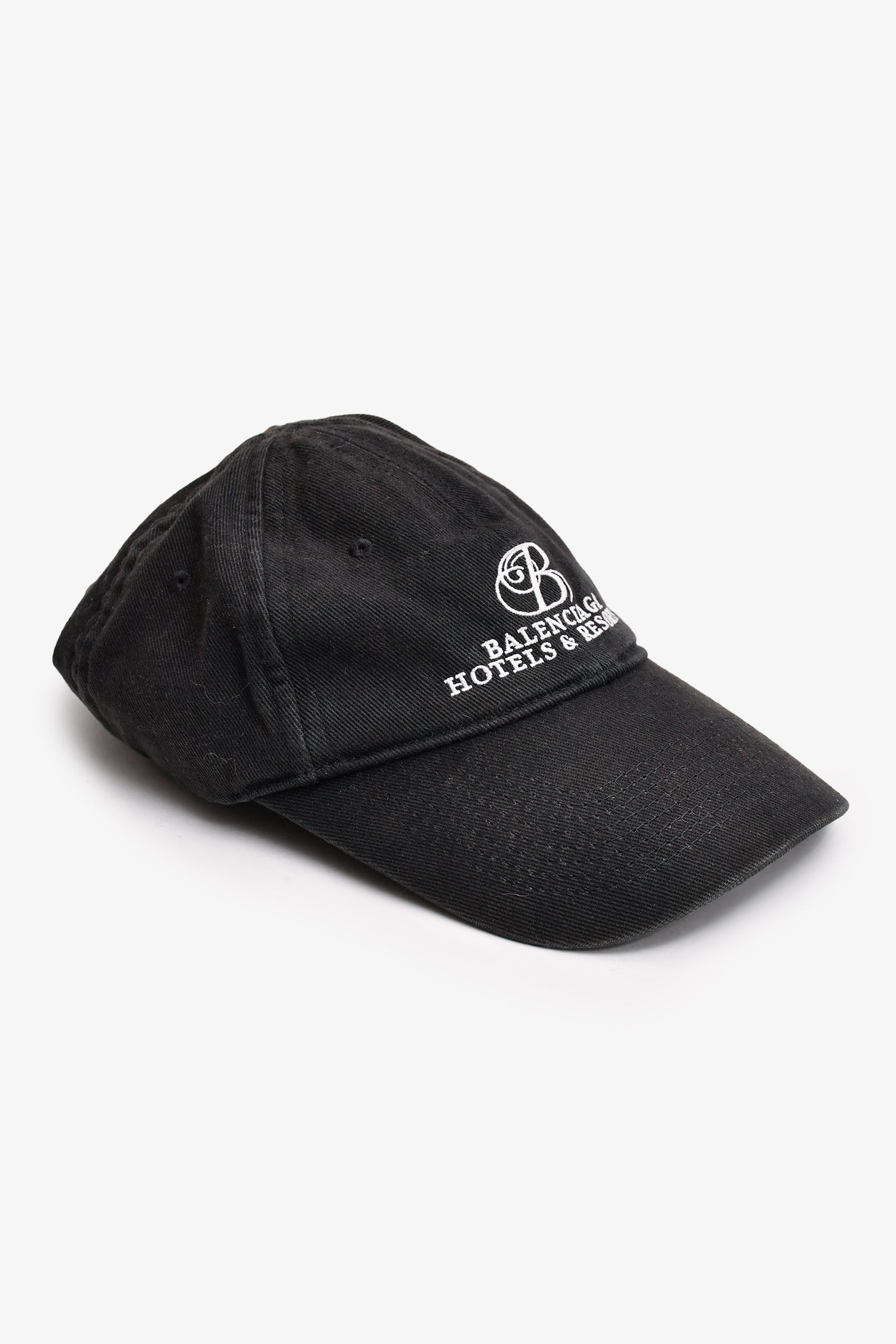 Balenciaga Hotels & ResortsキャップL黒 バレンシアガ Balenciaga Washed Black 'Hotels & Resorts' Baseball Hat Size L (As