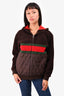 Gucci Brown Fleece Logo Zip Up Hoodie Size 12 Kids