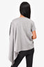 Sacai Grey/Black Cotton Grommet Detail Asymmetrical Tops Size 3