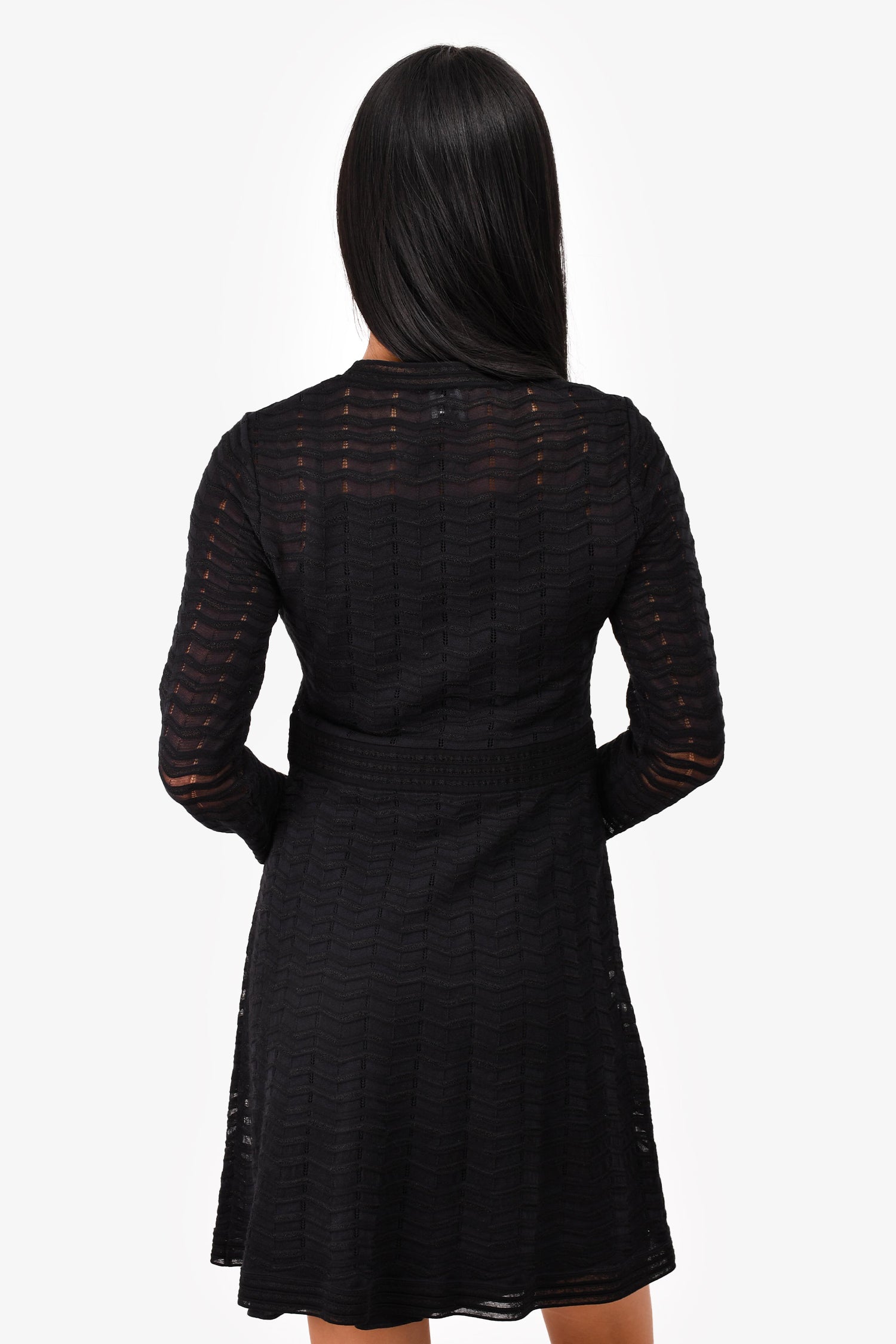 M Missoni Black Knit Dress With Slip Size 42 Mine & Yours M Missoni Black Knit Dress With Slip Size 42 Mine & Yours