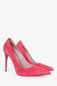 Gucci Pink Suede Elizabeth Horse-Bit Pointed Toe Pumps Size 40