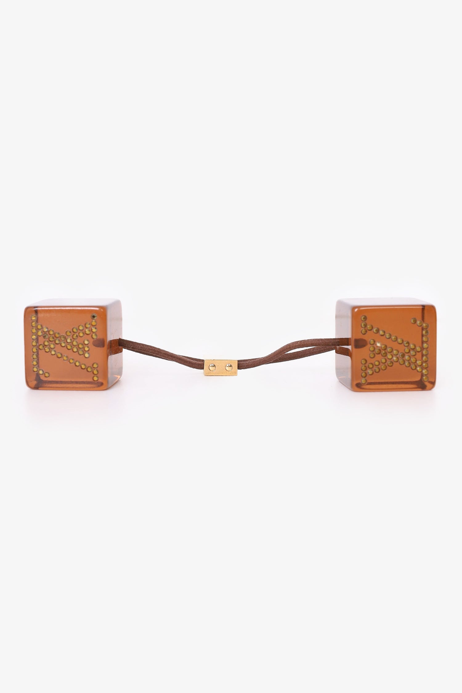 Louis Vuitton Brown LV Cube Hair Tie – Mine & Yours
