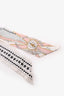 Christian Dior White/Pink Silk Star Print Twilly