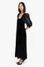 Courreges Black Velvet Maxi Dress Est. Size M