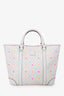 Gucci White Leather GG Supreme Multicoloured Stars Micro Tote Kids